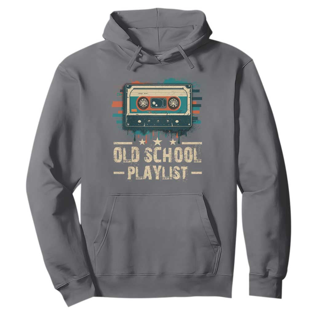 Old School Playlist Hoodie Retro Cassette Hip Hop Lover TS09 Charcoal Print Your Wear