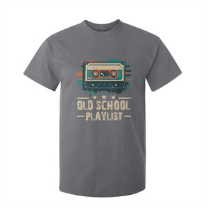 Old School Playlist T Shirt For Kid Retro Cassette Hip Hop Lover TS09 Charcoal Print Your Wear