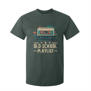 Old School Playlist T Shirt For Kid Retro Cassette Hip Hop Lover TS09 Dark Forest Green Print Your Wear