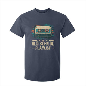 Old School Playlist T Shirt For Kid Retro Cassette Hip Hop Lover TS09 Navy Print Your Wear