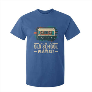 Old School Playlist T Shirt For Kid Retro Cassette Hip Hop Lover TS09 Royal Blue Print Your Wear