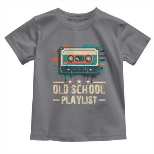 Old School Playlist Toddler T Shirt Retro Cassette Hip Hop Lover TS09 Charcoal Print Your Wear