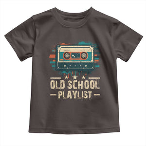 Old School Playlist Toddler T Shirt Retro Cassette Hip Hop Lover TS09 Dark Chocolate Print Your Wear