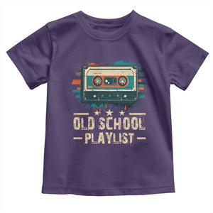 Old School Playlist Toddler T Shirt Retro Cassette Hip Hop Lover TS09 Purple Print Your Wear