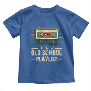 Old School Playlist Toddler T Shirt Retro Cassette Hip Hop Lover TS09 Royal Blue Print Your Wear