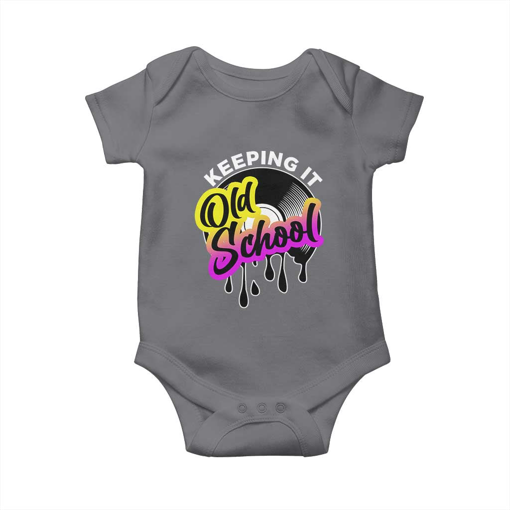 Hip Hop Keeping It Old School Baby Onesie TS09 Charcoal Print Your Wear