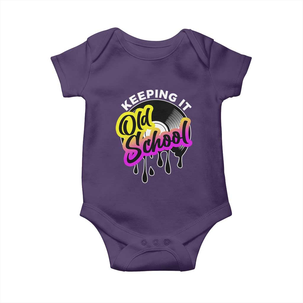 Hip Hop Keeping It Old School Baby Onesie TS09 Purple Print Your Wear