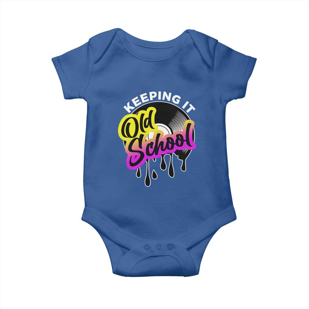 Hip Hop Keeping It Old School Baby Onesie TS09 Royal Blue Print Your Wear