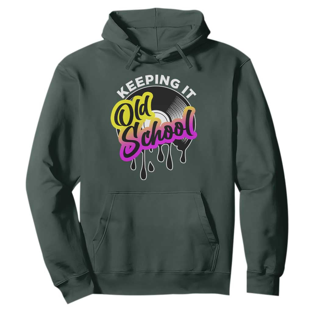 Hip Hop Keeping It Old School Hoodie TS09 Dark Forest Green Print Your Wear