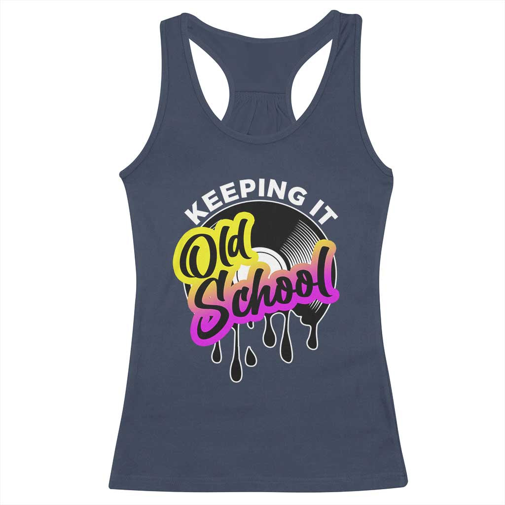 Hip Hop Keeping It Old School Racerback Tank Top TS09 Navy Print Your Wear