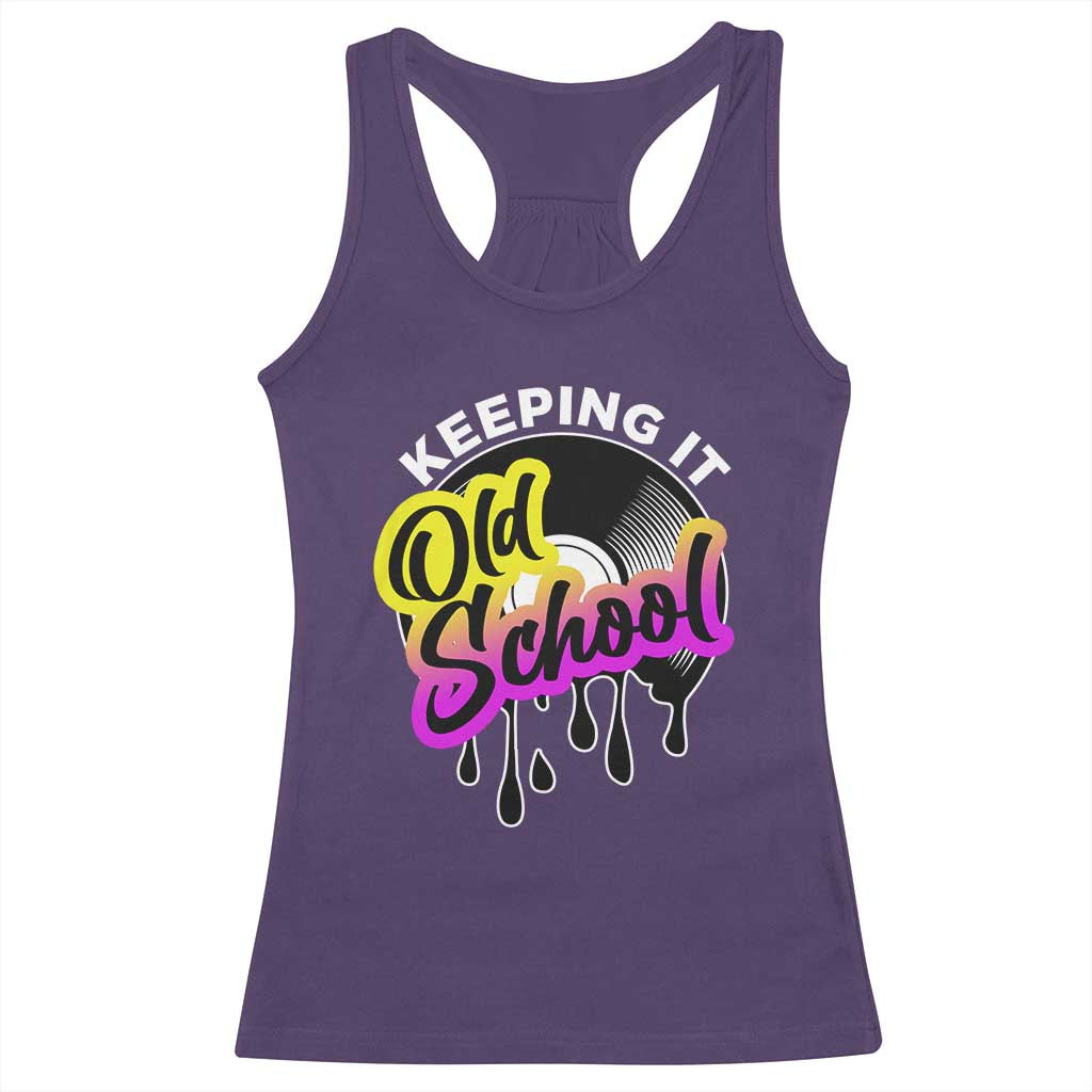 Hip Hop Keeping It Old School Racerback Tank Top TS09 Purple Print Your Wear