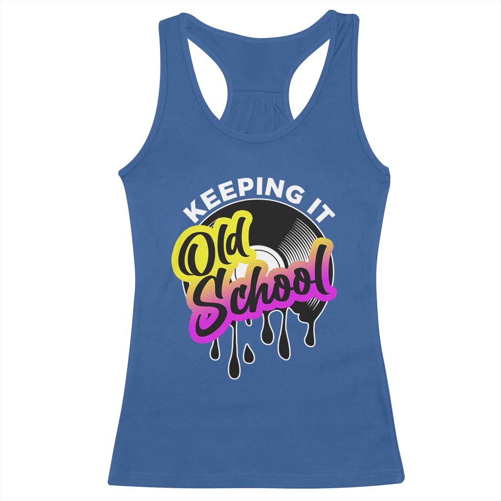 Hip Hop Keeping It Old School Racerback Tank Top TS09 Royal Blue Print Your Wear