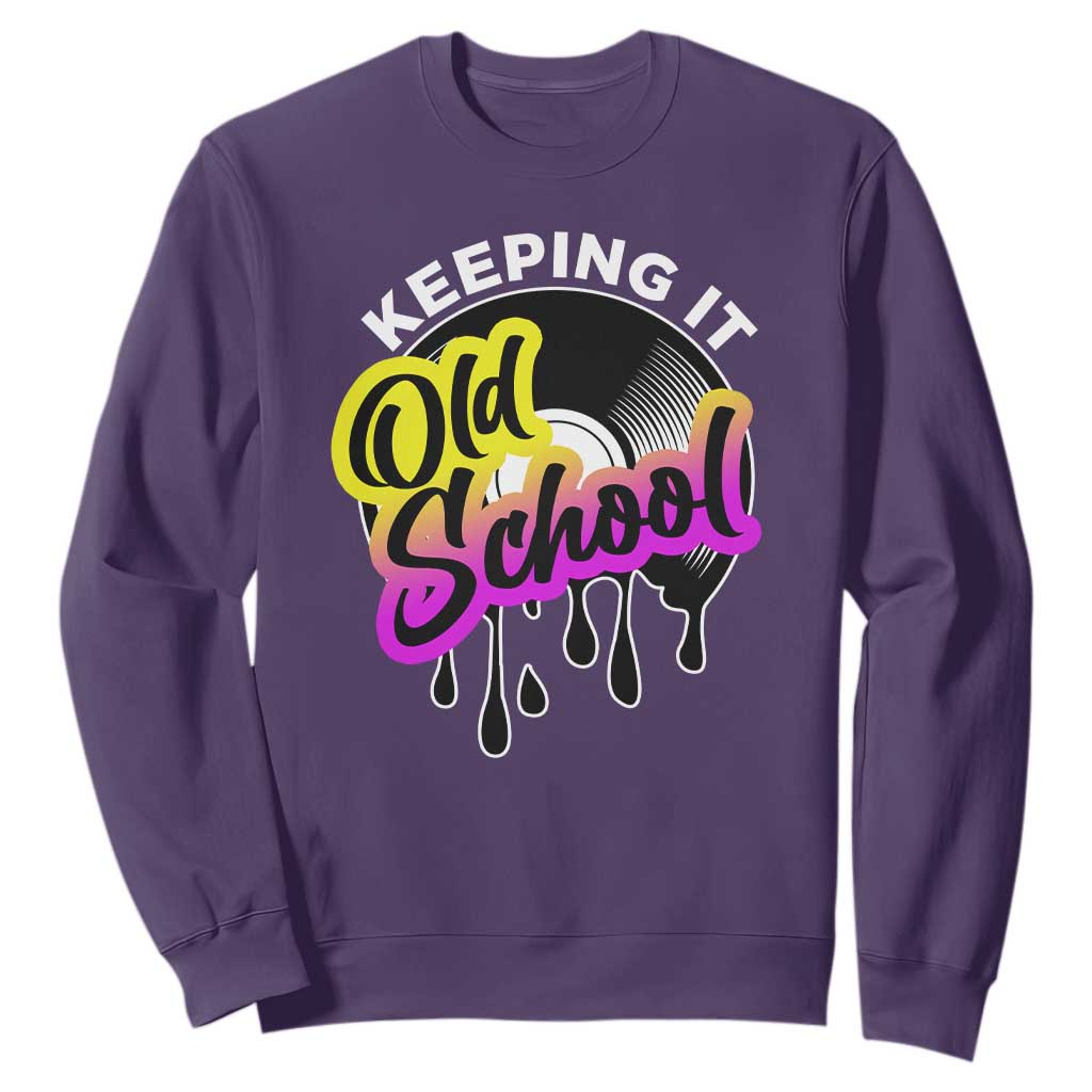 Hip Hop Keeping It Old School Sweatshirt TS09 Purple Print Your Wear