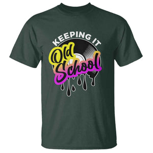 Hip Hop Keeping It Old School T Shirt TS09 Dark Forest Green Print Your Wear