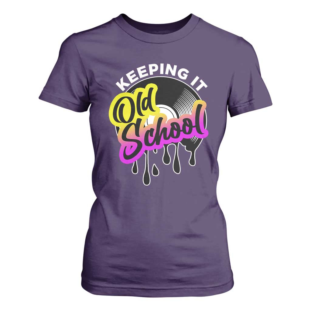 Hip Hop Keeping It Old School T Shirt For Women TS09 Purple Print Your Wear