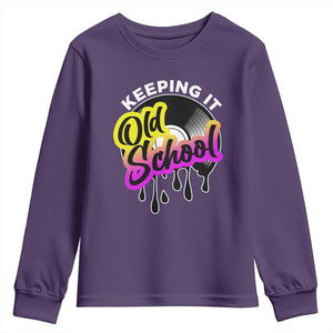 Hip Hop Keeping It Old School Youth Sweatshirt TS09 Purple Print Your Wear