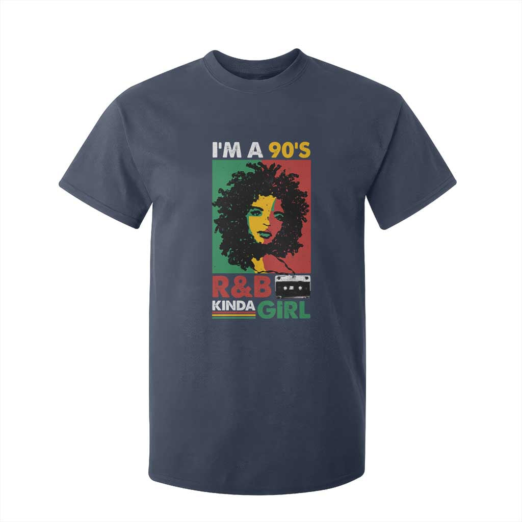 Hip Hop RnB T Shirt For Kid I'm A 90's R&B Kinda Girl Retro Cassettle TS09 Navy Print Your Wear