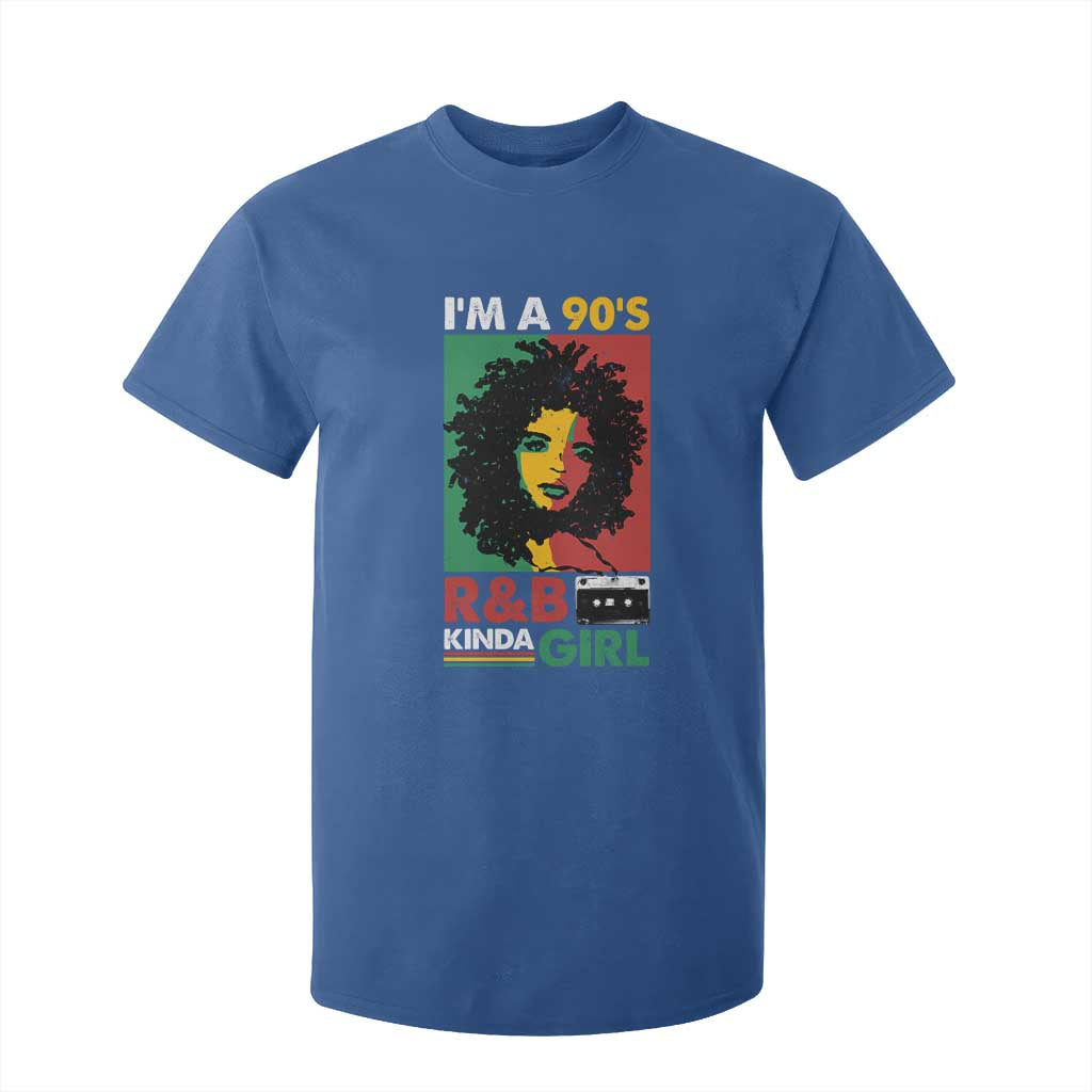 Hip Hop RnB T Shirt For Kid I'm A 90's R&B Kinda Girl Retro Cassettle TS09 Royal Blue Print Your Wear