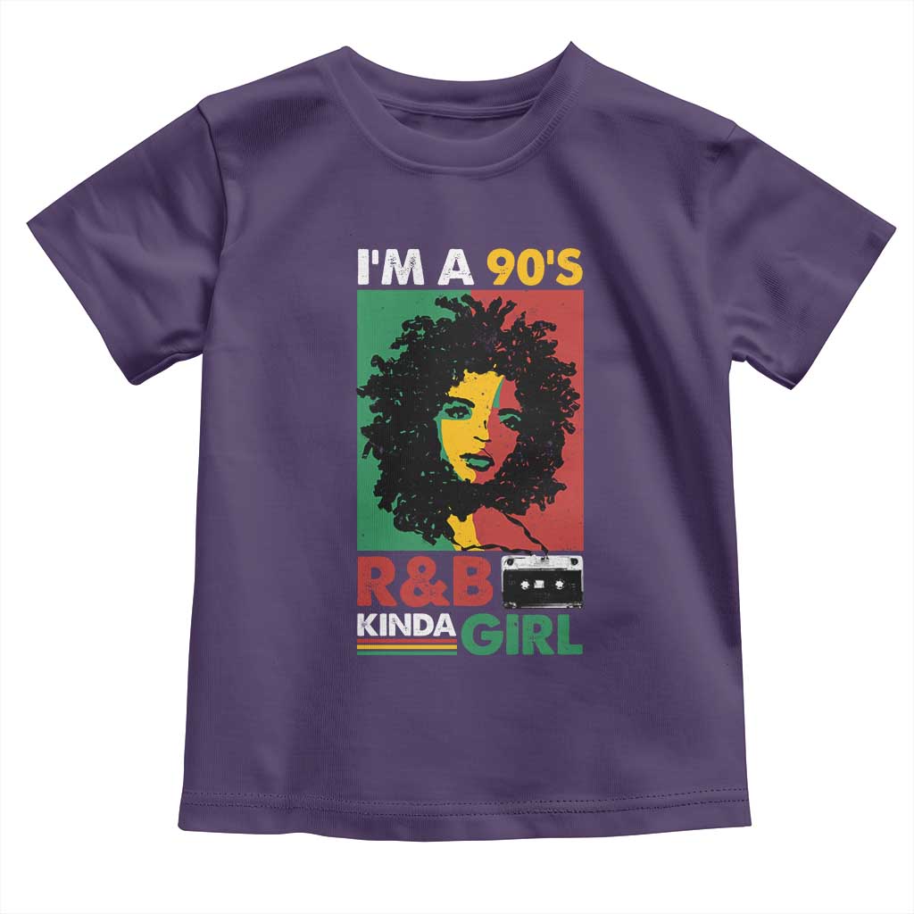 Hip Hop RnB Toddler T Shirt I'm A 90's R&B Kinda Girl Retro Cassettle TS09 Purple Print Your Wear