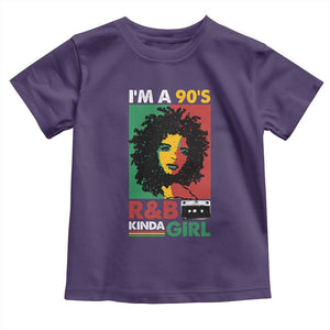 Hip Hop RnB Toddler T Shirt I'm A 90's R&B Kinda Girl Retro Cassettle TS09 Purple Print Your Wear