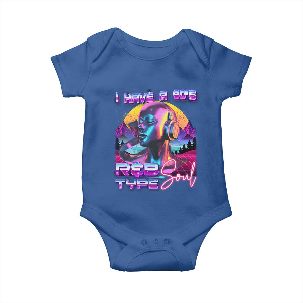 Hip Hop RnB Baby Onesie I Have A 90's R&B Type Soul Aesthetic TS09 Royal Blue Print Your Wear