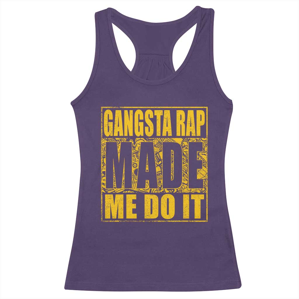Hip Hop Gangsta Rap Racerback Tank Top Made Me Do It Rapper TS09 Purple Print Your Wear