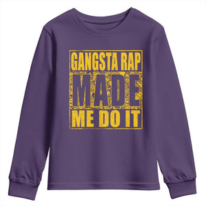 Hip Hop Gangsta Rap Youth Sweatshirt Made Me Do It Rapper TS09 Purple Print Your Wear