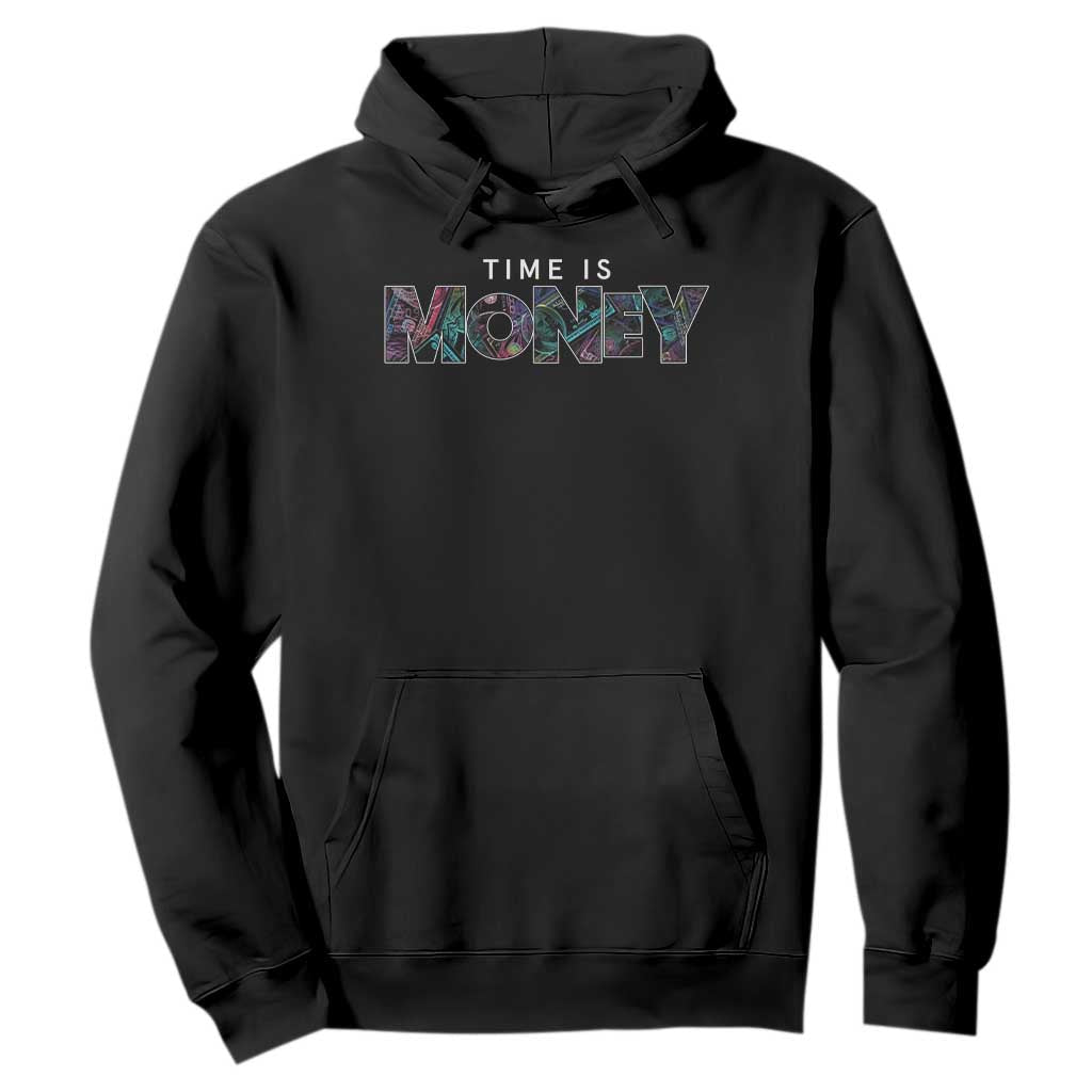 Time Is Money Hoodie TS09 Black Print Your Wear