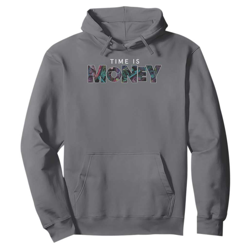 Time Is Money Hoodie TS09 Charcoal Print Your Wear