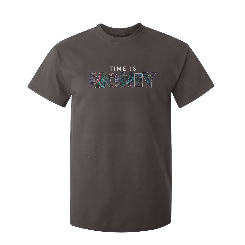 Time Is Money T Shirt For Kid TS09 Dark Chocolate Print Your Wear