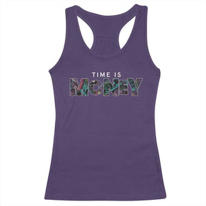 Time Is Money Racerback Tank Top TS09 Purple Print Your Wear