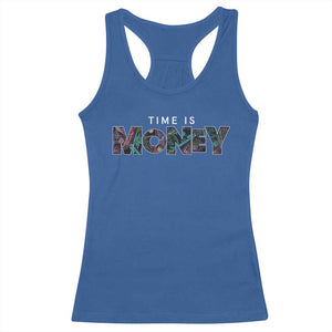 Time Is Money Racerback Tank Top TS09 Royal Blue Print Your Wear