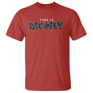 Time Is Money T Shirt TS09 Red Print Your Wear