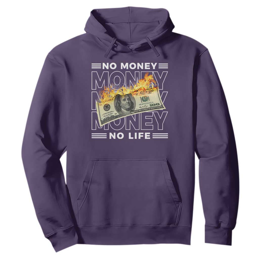 No Money No Life Hoodie TS09 Purple Print Your Wear