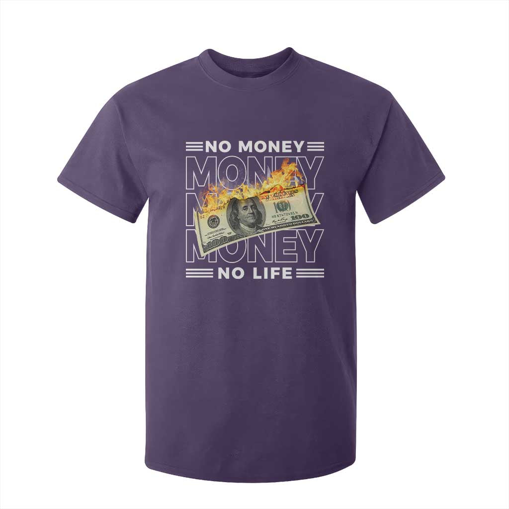 No Money No Life T Shirt For Kid TS09 Purple Print Your Wear