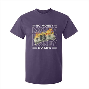 No Money No Life T Shirt For Kid TS09 Purple Print Your Wear