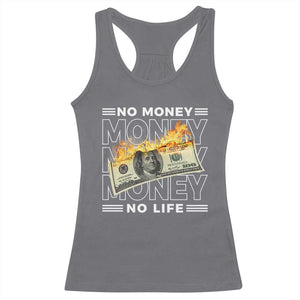 No Money No Life Racerback Tank Top TS09 Charcoal Print Your Wear