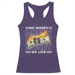 No Money No Life Racerback Tank Top TS09 Purple Print Your Wear