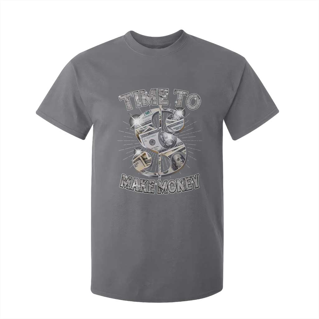 Time To Make Money T Shirt For Kid TS09 Charcoal Print Your Wear