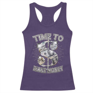Time To Make Money Racerback Tank Top TS09 Purple Print Your Wear