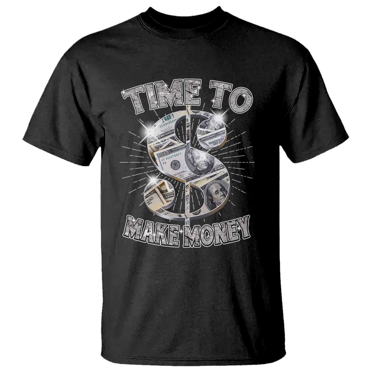 Time To Make Money T Shirt TS09 Black Print Your Wear