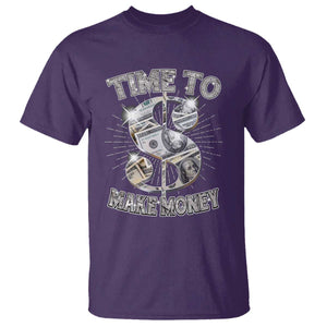 Time To Make Money T Shirt TS09 Purple Print Your Wear