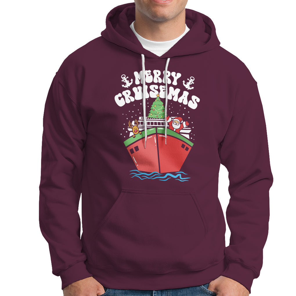 Merry Cruisemas Family Christmas Holiday Santa Reindeer Cruise Ship Hoodie TS09 Printyourwear