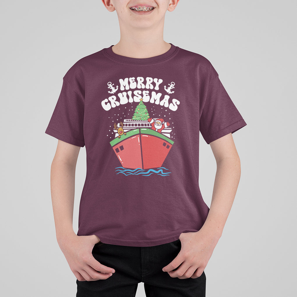 Merry Cruisemas Family Christmas Holiday Santa Reindeer Cruise Ship T Shirt For Kid TS09 Printyourwear
