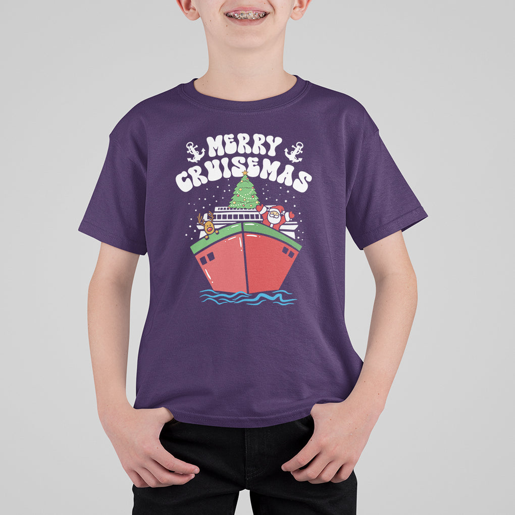 Merry Cruisemas Family Christmas Holiday Santa Reindeer Cruise Ship T Shirt For Kid TS09 Printyourwear