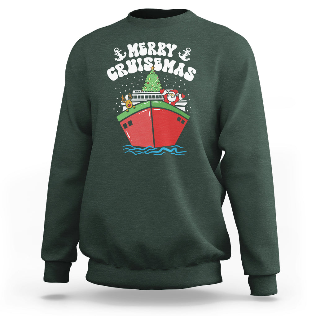 Merry Cruisemas Family Christmas Holiday Santa Reindeer Cruise Ship Sweatshirt TS09 Printyourwear