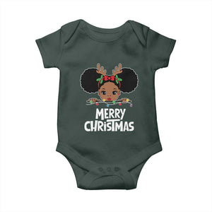 African American Christmas Baby Onesie Merry Christmas Cute Black Girl Kids TS09 Print Your Wear