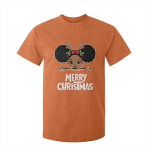 African American Christmas T Shirt For Kid Merry Christmas Cute Black Girl Kids TS09 Orange Print Your Wear