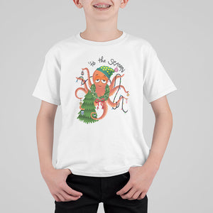 Octopus Tis The Season Christmas Tree T Shirt For Kid TS09 White Printyourwear