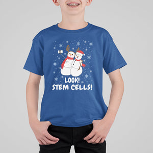 Look Stem Cell Snowman Funny Christmas Science T Shirt For Kid TS09 Royal Blue Printyourwear